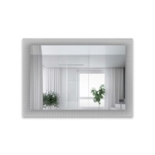 Dekorativer rechteckiger Spiegel aus ornamentiertem Glas Master Flex - LUXORA ETERION