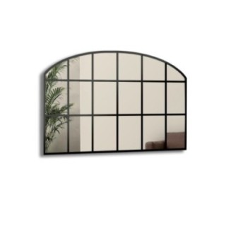 Loft-Fensterspiegel mit MDF-Sprossen - REBECCA - Rahmenfarbe nach Wahl