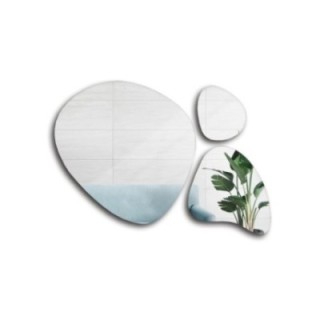 Set von drei Spiegeln in unregelmäßiger Form - FLORA