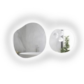 Set aus organischen Spiegeln mit Beleuchtung - SODALIT LED