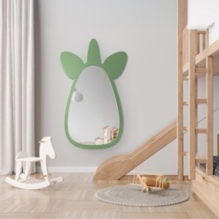 Dekorativer Wandspiegel für Kinder in einem MDF-Rahmen - EINHORN