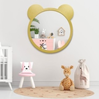 Dekorativer Wandspiegel für Kinder im MDF-Rahmen - Teddy Bear