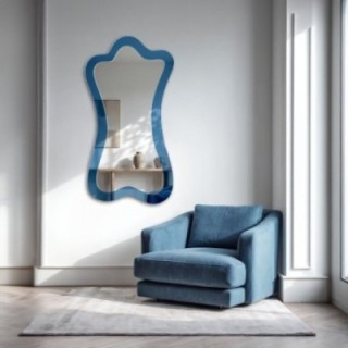 Unregelmäßiger blauer Spiegel – SAPPHIRE BLUE