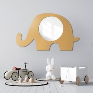 Dekorativer Wandspiegel für Kinder in einem MDF-Rahmen - ELEFANT