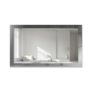 Dekorativer rechteckiger Spiegel aus ornamentiertem Glas Visiosun Classic - LUXORA CLARITY