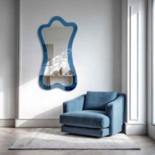 Unregelmäßiger blauer Spiegel – SAPPHIRE BLUE