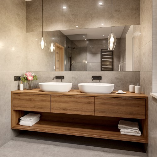 Badezimmerspiegel mit geschnittenem Rand -  NACH MAẞ MIT...