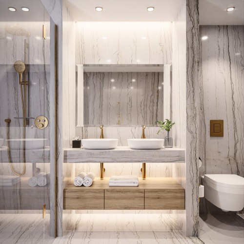 Badezimmerspiegel, rechteckig facettiert - PHASE NACH MAẞ