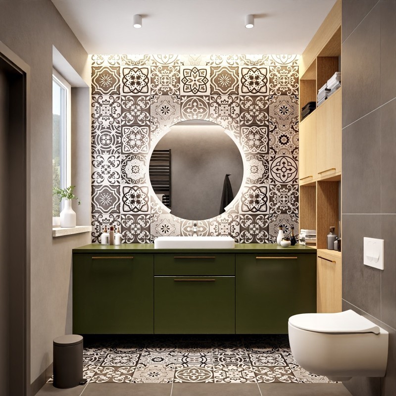 Badezimmerspiegel mit Hintergrundbeleuchtung ELIF LED I
