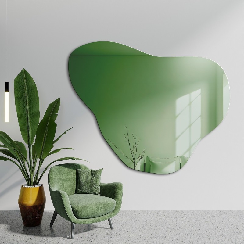 Unregelmäßiger grüner Spiegel – EMERALD GREEN