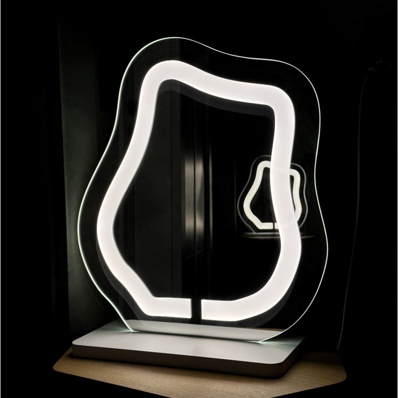 Kosmetikspiegel mit sandgestrahlter Beleuchtung - FLOW LED PETITE