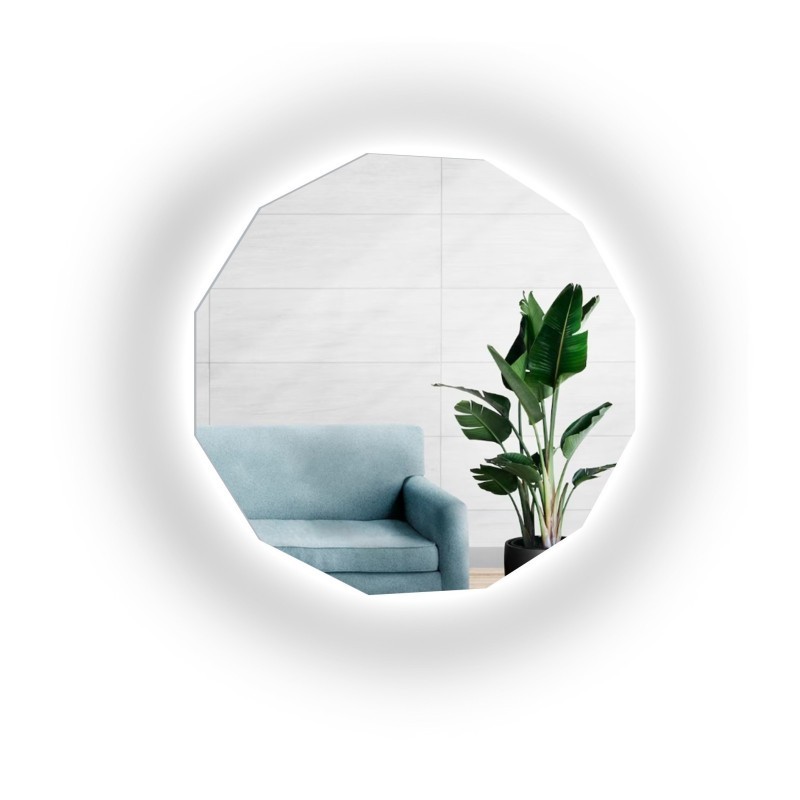 Mehreckiger Badezimmerspiegel mit Hintergrundbeleuchtung - FOREM LED