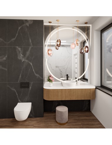 Bogenspiegel für Badezimmer mit Hintergrundbeleuchtung - POLA LED