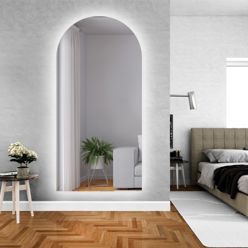 Bogenspiegel für Badezimmer mit Hintergrundbeleuchtung - FRANK LED