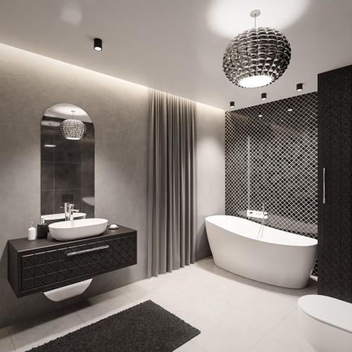 Badezimmerspiegel oval zweiteilig - NIKO