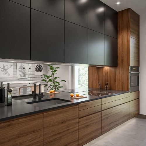 Spiegelpaneele für Küche - Spiegeltafel  in Silber - NACH...