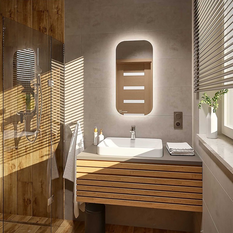 Badezimmerspiegel mit Hintergrundbeleuchtung - GAJA LED