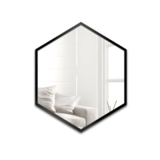 Spiegel in geometrischer Form im Rahmen – HEXA IM RAHMEN