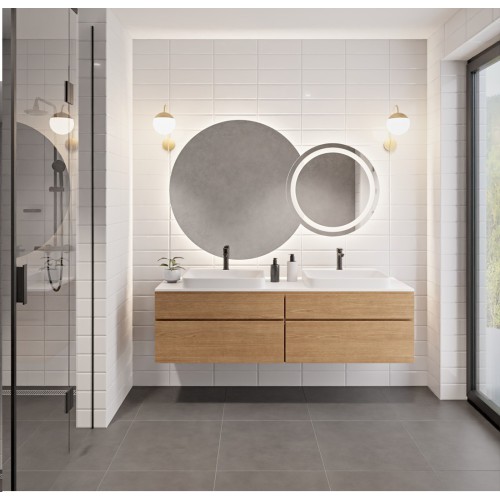 Badezimmer Spiegel Set mit Beleuchtung - ASTERIA LED