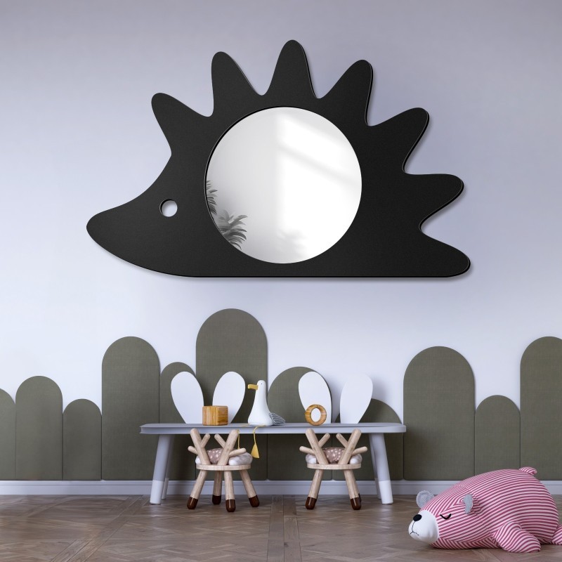 Dekorativer Wandspiegel für Kinder in einem MDF-Rahmen - IGEL