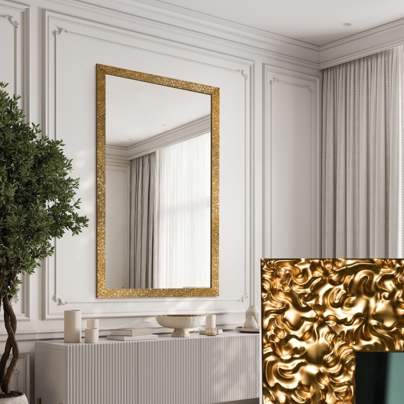 Spiegel Glamour in reichem Goldrahmen in Hochglanz - 8002002