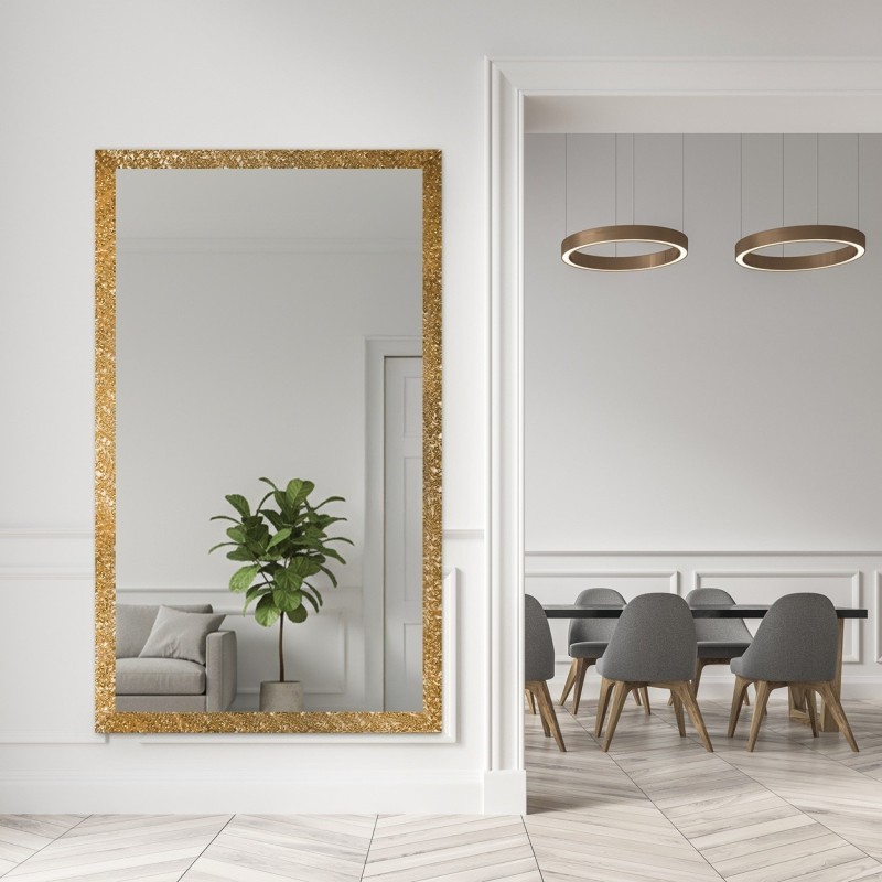 Spiegel Glamour in reichem Goldrahmen in Hochglanz - 8002002