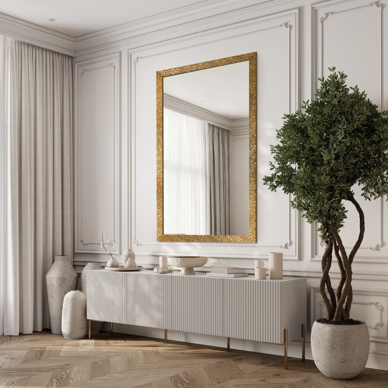 Spiegel Glamour in reichem Goldrahmen in Hochglanz - 8002002