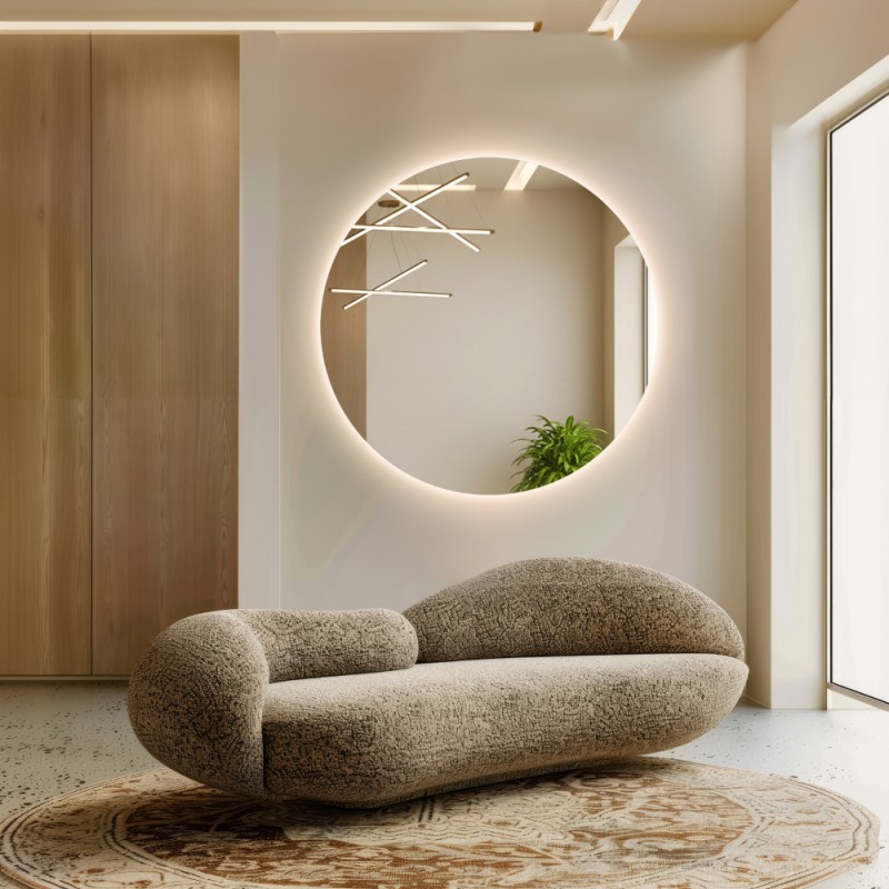 Runder Badezimmerspiegel mit Hintergrundbeleuchtung - LED-KREIS