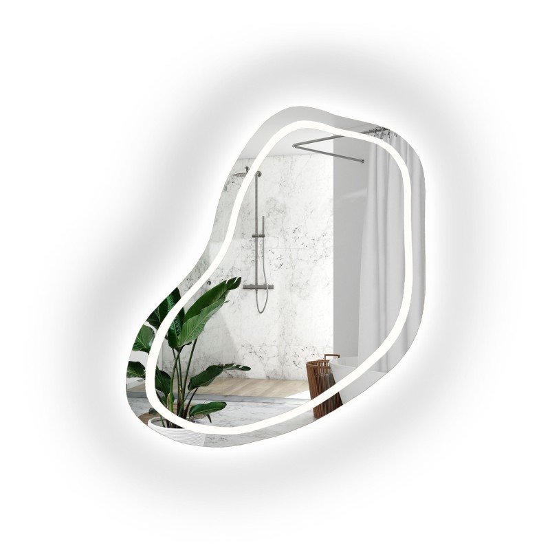 Unregelmäßig geformter Badezimmerspiegel - KWARC LED II