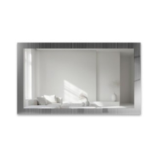 Dekorativer rechteckiger Spiegel aus ornamentiertem Glas Visiosun Classic - LUXORA CLARITY