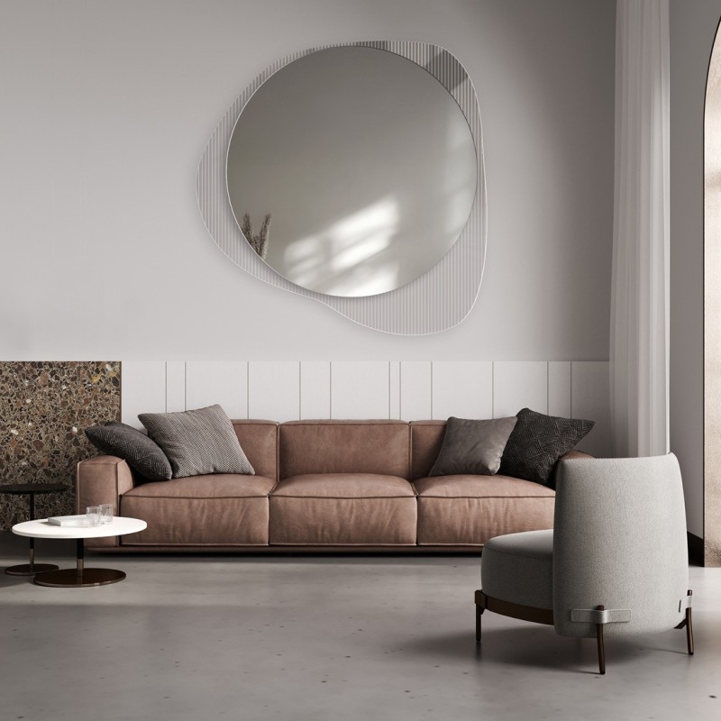 Dekorativer Spiegel auf ornamentiertem Glas Estriado - LUXORA ELEGRA