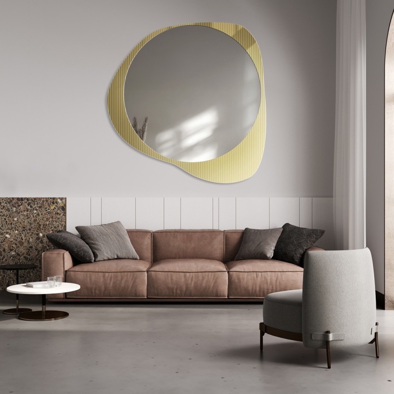 Dekorativer Spiegel auf ornamentiertem Glas Estriado - LUXORA ELEGRA