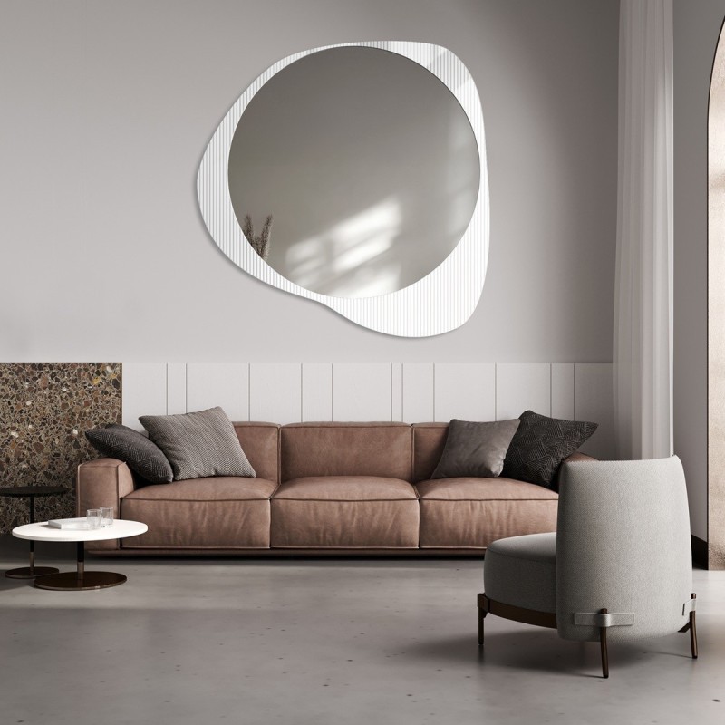 Dekorativer Spiegel auf ornamentiertem Glas Estriado - LUXORA ELEGRA