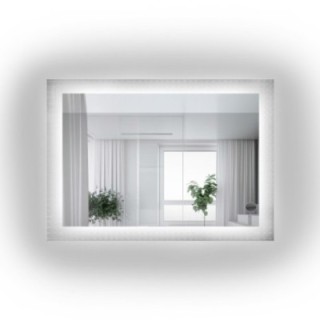 Rechteckiger Spiegel auf ornamentiertem Glas Master Flex mit Beleuchtung - LUXORA ETERION LED