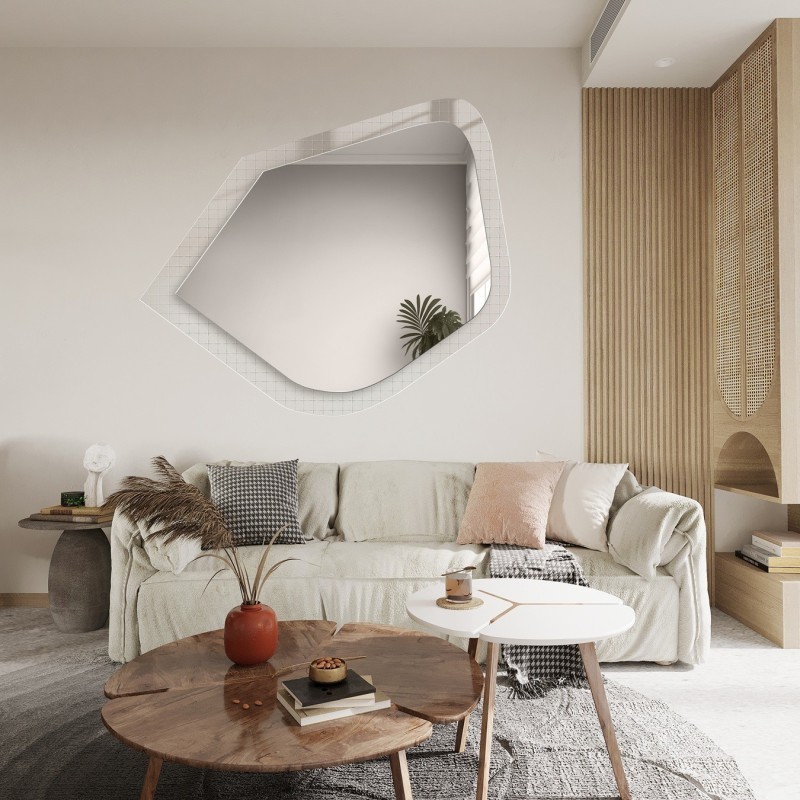 Dekorativer Spiegel auf ornamentiertem Glas Master Flex - LUXORA PRISTAL