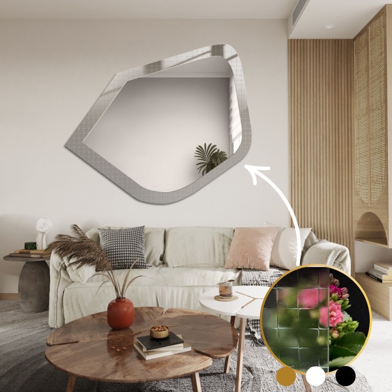 Dekorativer Spiegel auf ornamentiertem Glas Master Flex - LUXORA PRISTAL