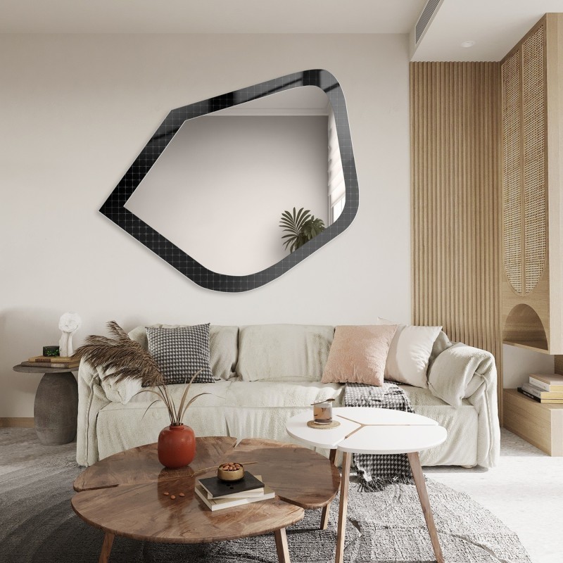 Dekorativer Spiegel auf ornamentiertem Glas Master Flex - LUXORA PRISTAL