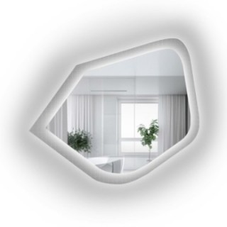 Spiegel auf ornamentiertem Glas Master Flex mit Beleuchtung - LUXORA PRISTAL LED