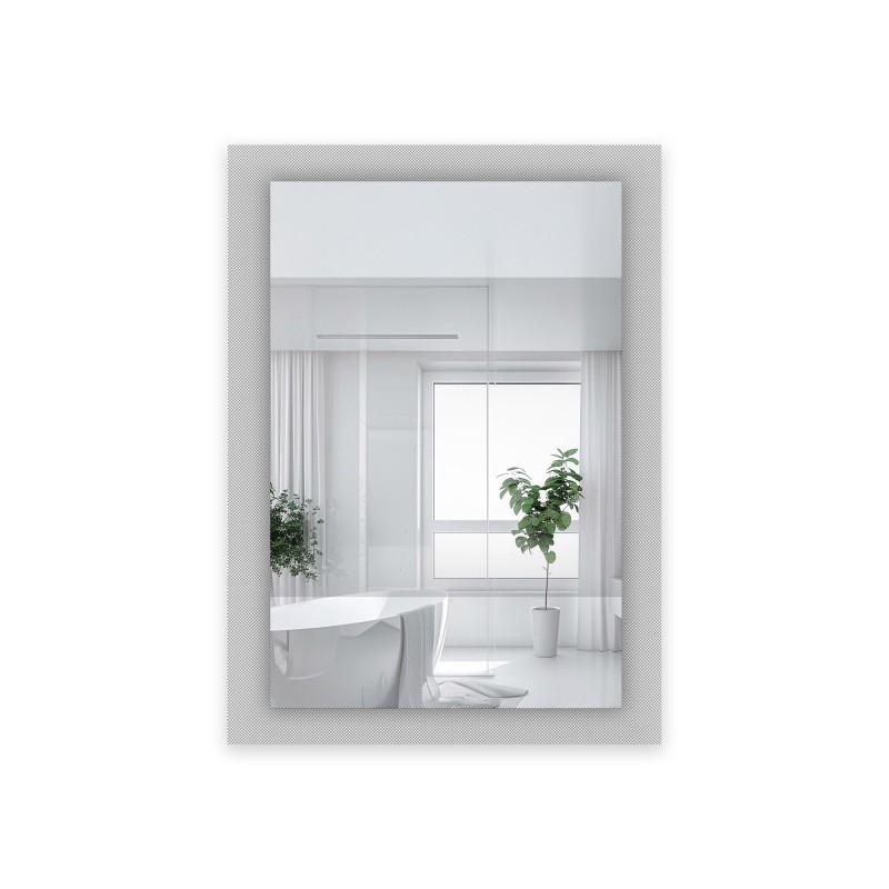 Dekorativer rechteckiger Spiegel aus ornamentiertem Glas Master Point - LUXORA SOLEIL