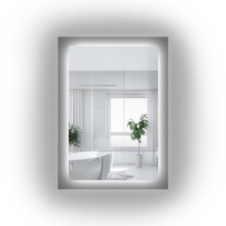 Rechteckiger Spiegel auf ornamentiertem Glas Master Point mit Beleuchtung - LUXORA SOLEIL LED