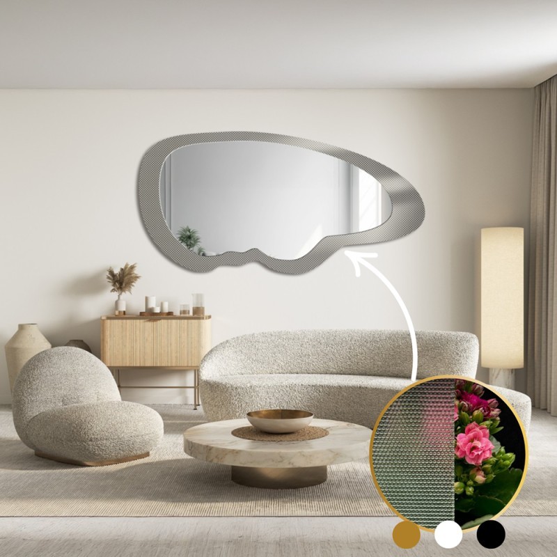 Dekorativer Spiegel auf ornamentiertem Glas Master Point - LUXORA VITRALIS