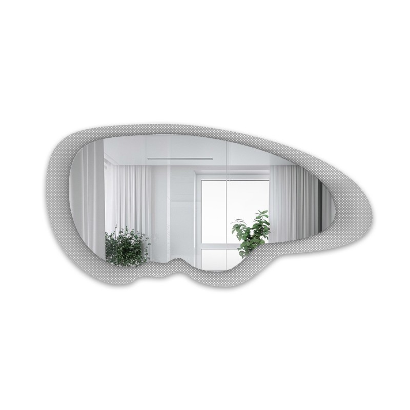 Dekorativer Spiegel auf ornamentiertem Glas Master Point - LUXORA VITRALIS