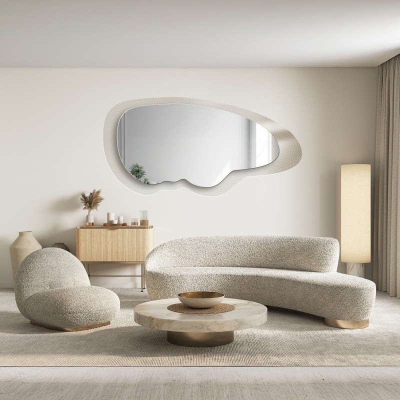 Dekorativer Spiegel auf ornamentiertem Glas Master Point - LUXORA VITRALIS