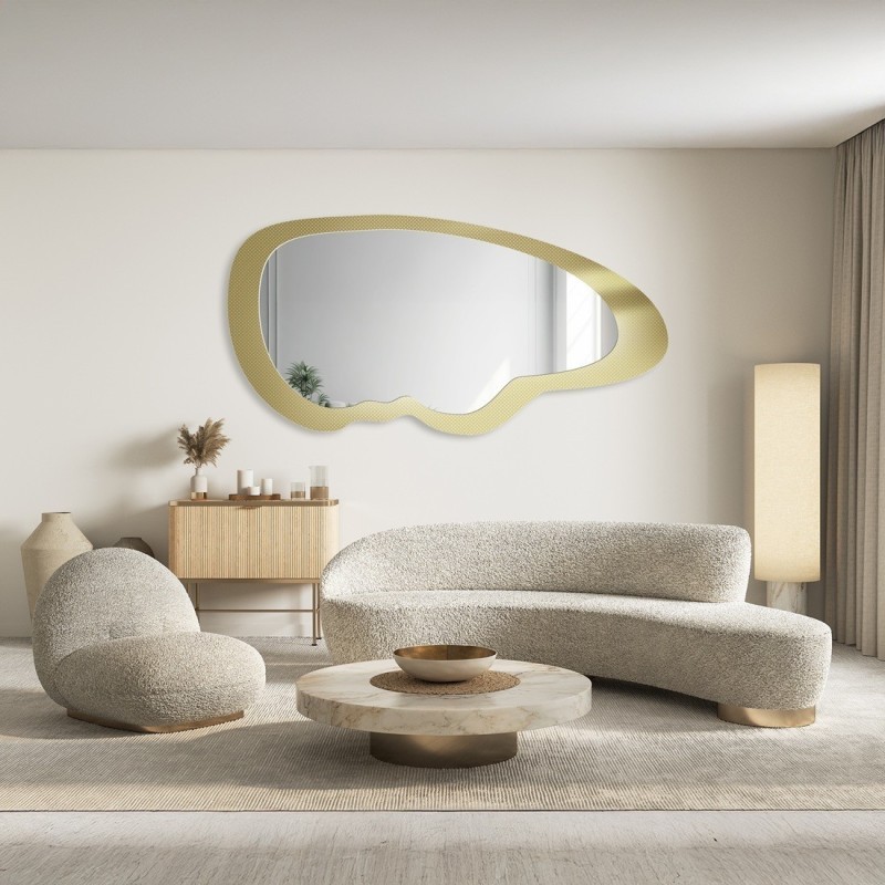 Dekorativer Spiegel auf ornamentiertem Glas Master Point - LUXORA VITRALIS
