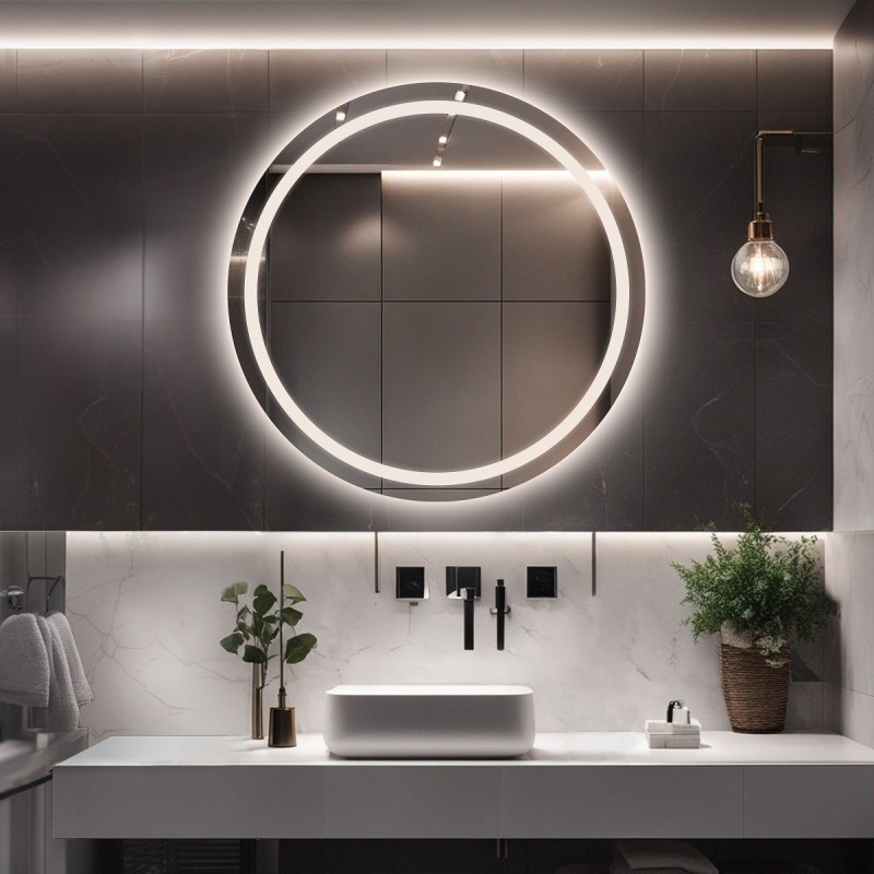 Runder Badezimmerspiegel mit Hintergrundbeleuchtung MAIA LED