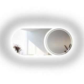 Moderner Badezimmerspiegel mit Hintergrundbeleuchtung, zweiteilig - APOLLO LED II