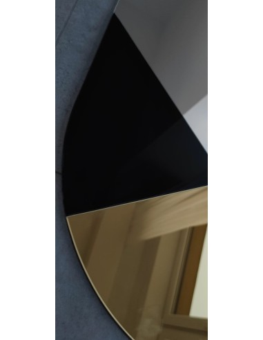 Ovalspiegel mit dekorativer bunter Spiegeltafel...