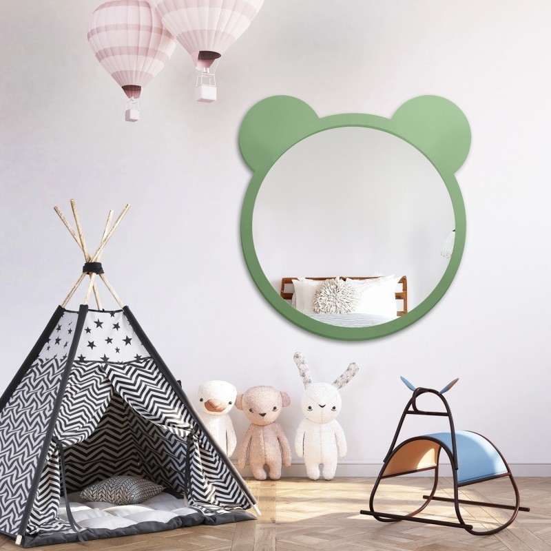 Dekorativer Wandspiegel für Kinder im MDF-Rahmen - Teddy Bear
