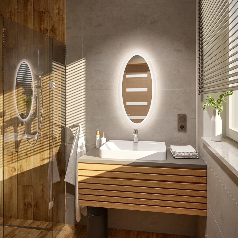 Badezimmerspiegel mit Hintergrundbeleuchtung - MOLI LED