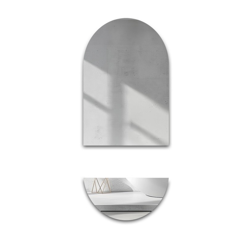 Badezimmerspiegel oval zweiteilig - NIKO